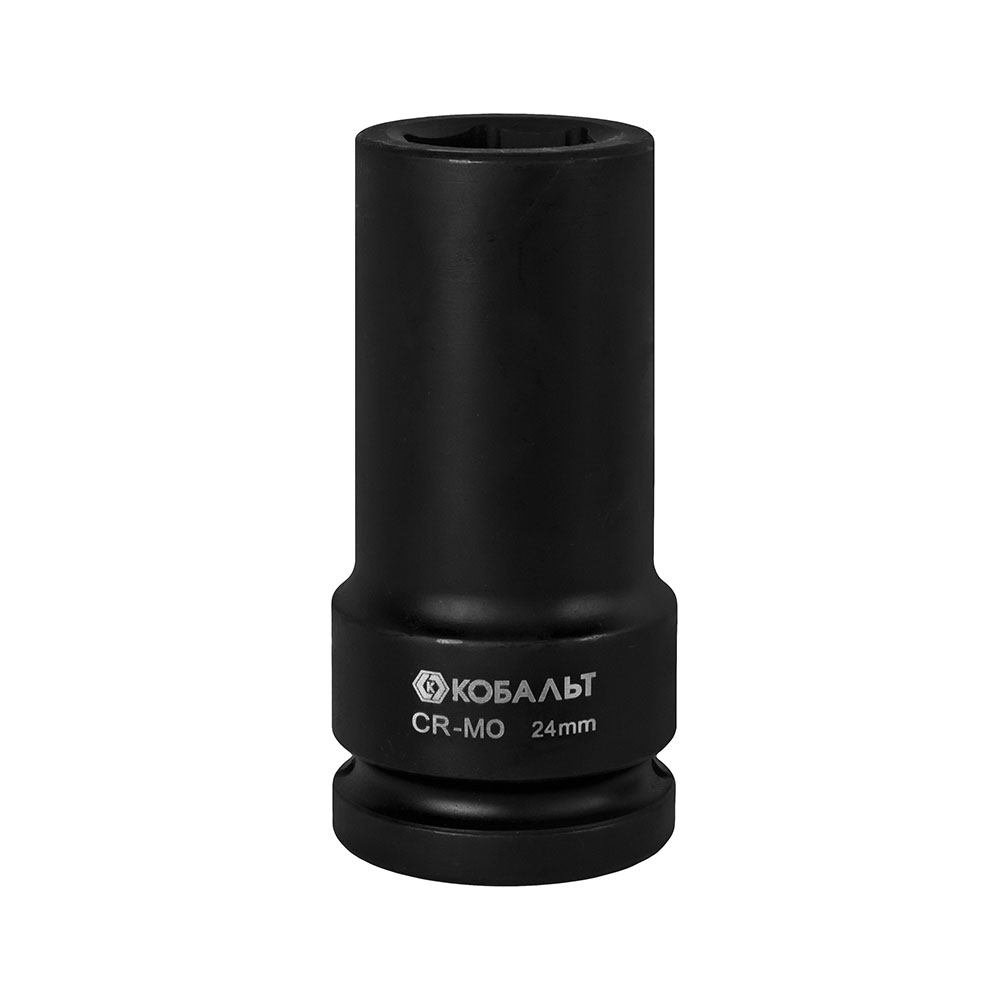 Головка торцевая глубокая ударная КОБАЛЬТ 3/4", 24 мм, CR-MO, подвес (922-333)