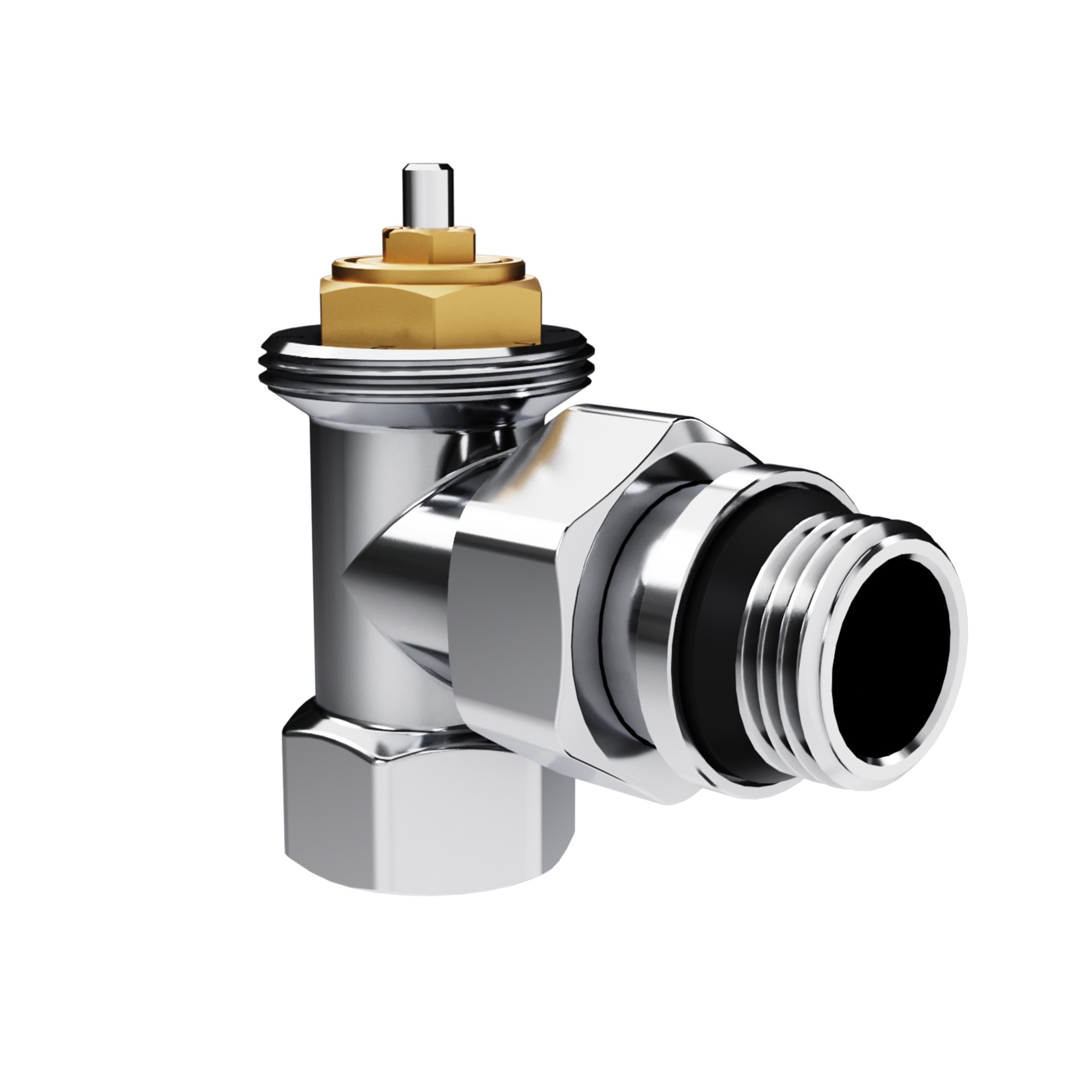 Набор термостатический угловой Royal Thermo Design 1/2"М30х1,5 (Хром)