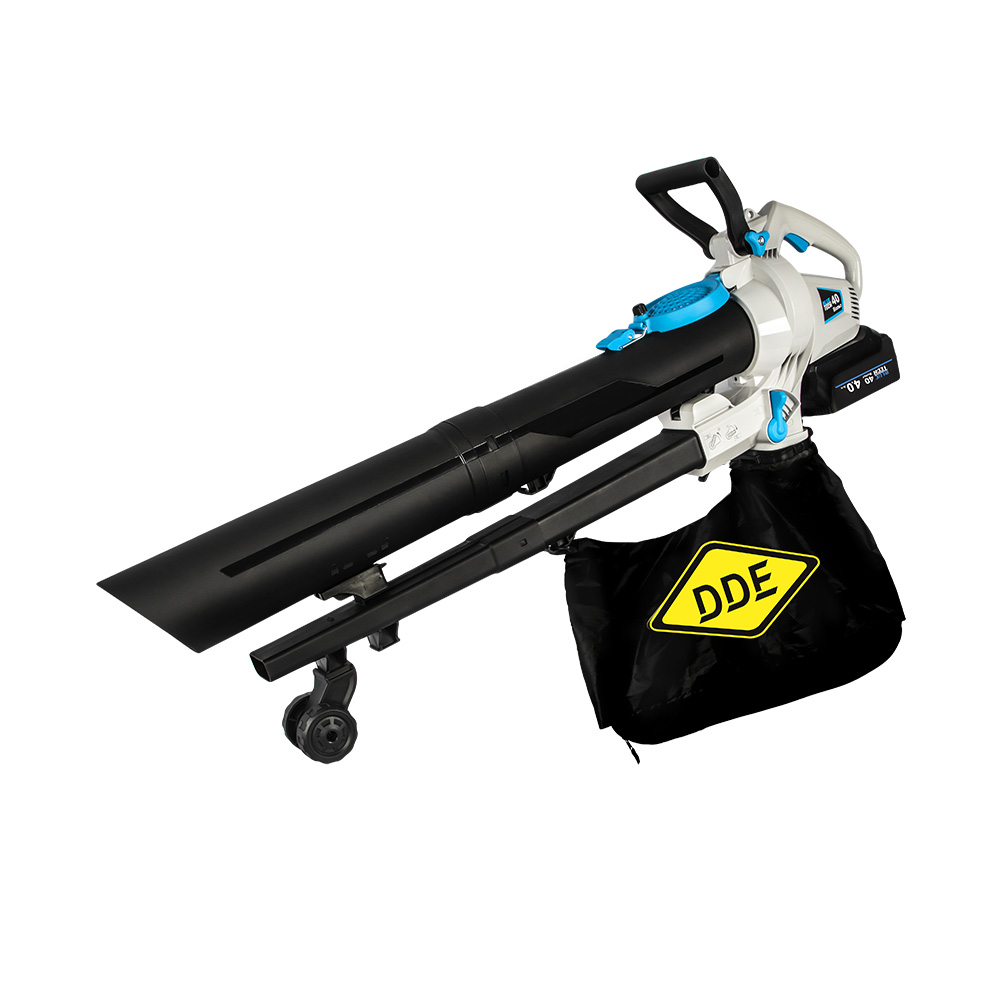 Воздуходув аккумуляторный DDE BlueTech VBB 2740 (обдув 270 м³/ч, скор., 52 м/с, всас-е 590 м³/ч, скор., 46 м/с, сборник, без ЗУ и АКБ), шт