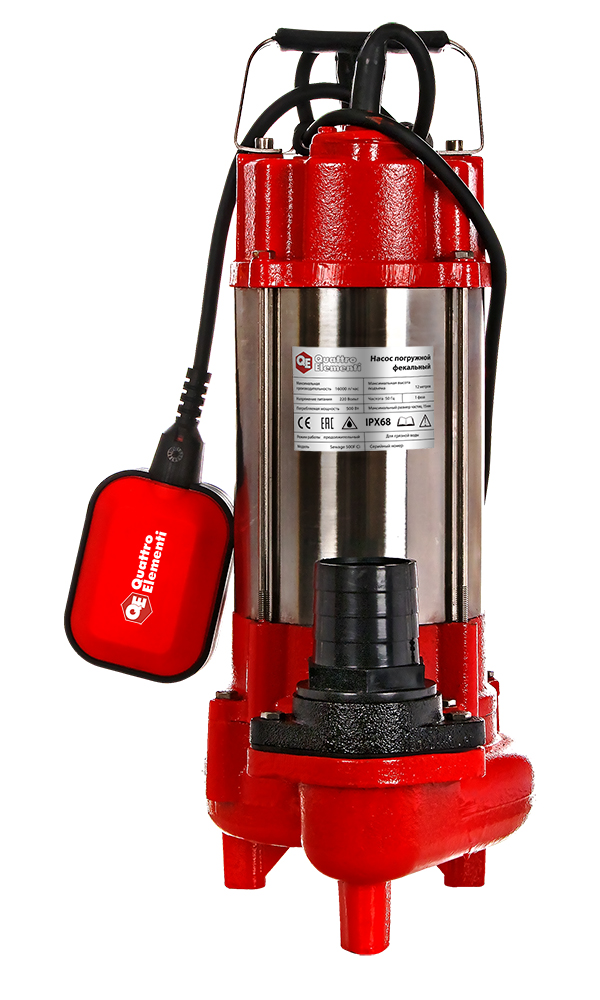 Фекальный насос QUATTRO ELEMENTI Sewage 500F Ci 910-157