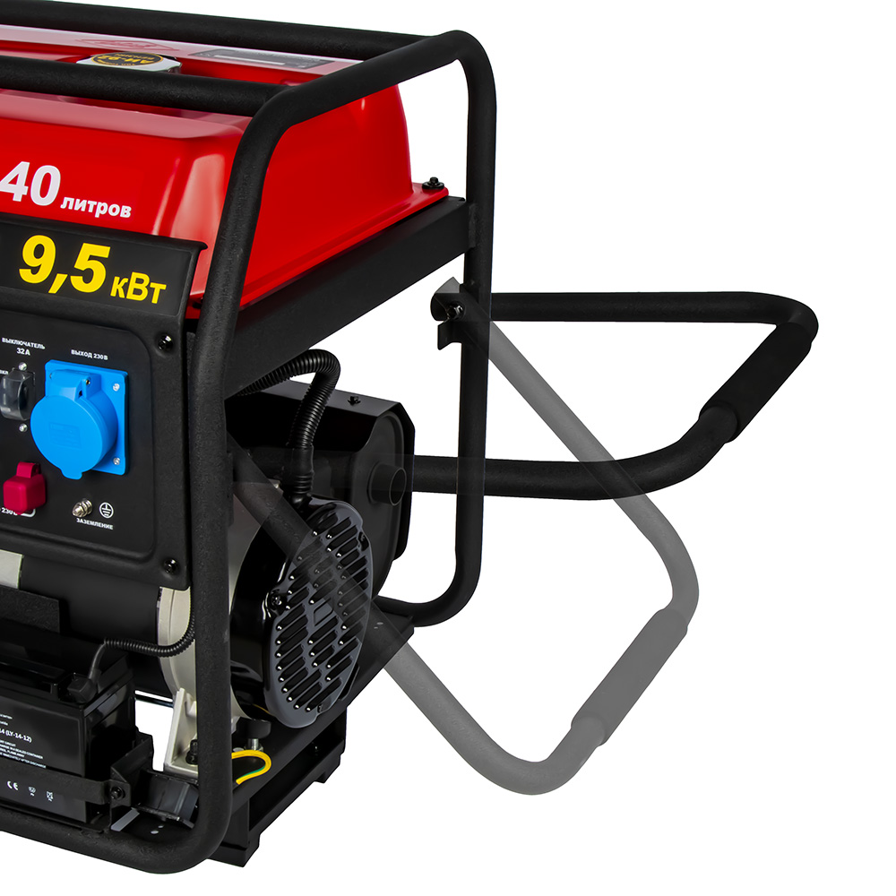 Генератор бензиновый DDE G950E (1ф, 9/9,5/15 кВт, 40 л, эл стартер, подготовка ATS, трансп. устр), шт
