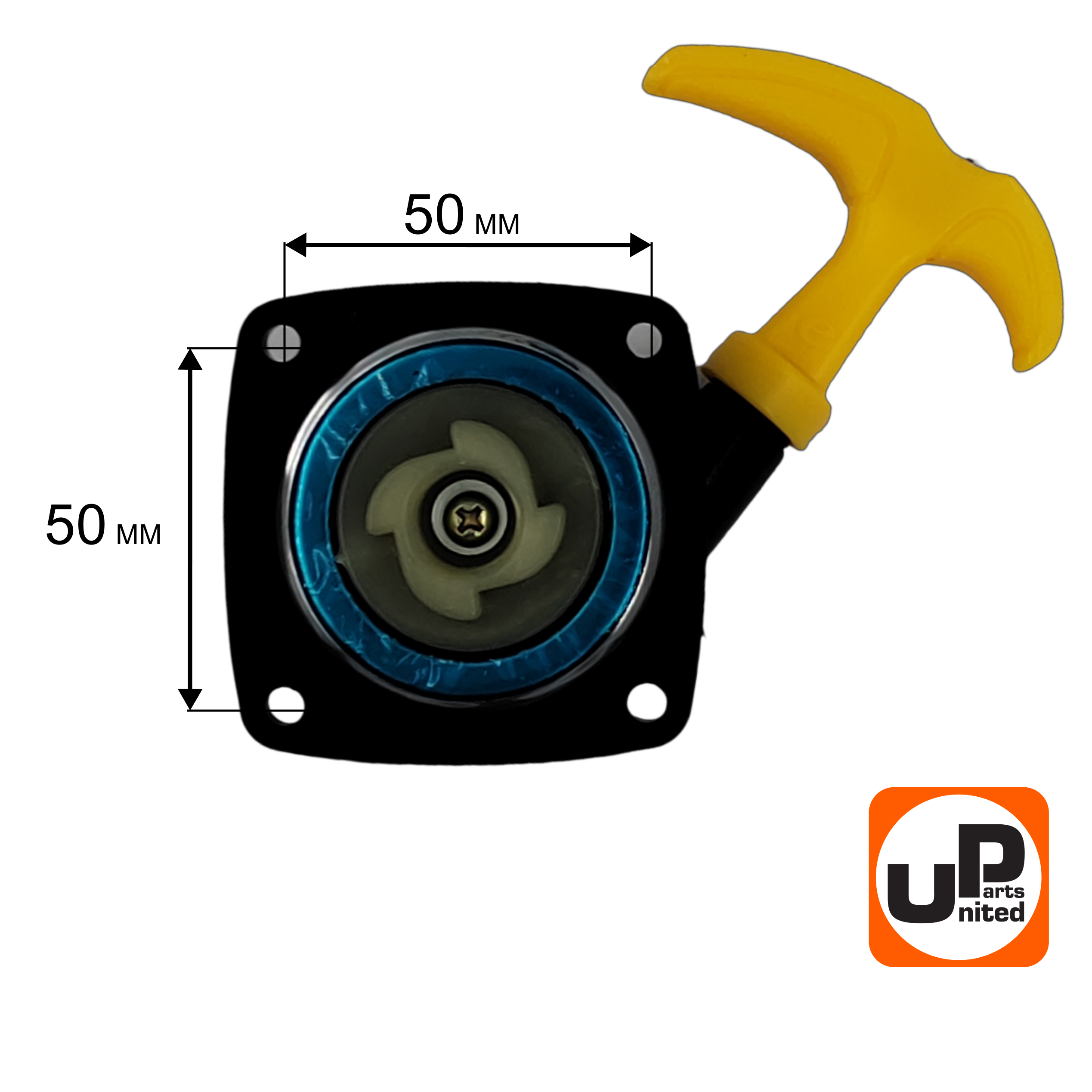 Стартер ручной UNITED PARTS для триммеров 26 куб.см Super E-start (с трещеткой) квадратный, шт
