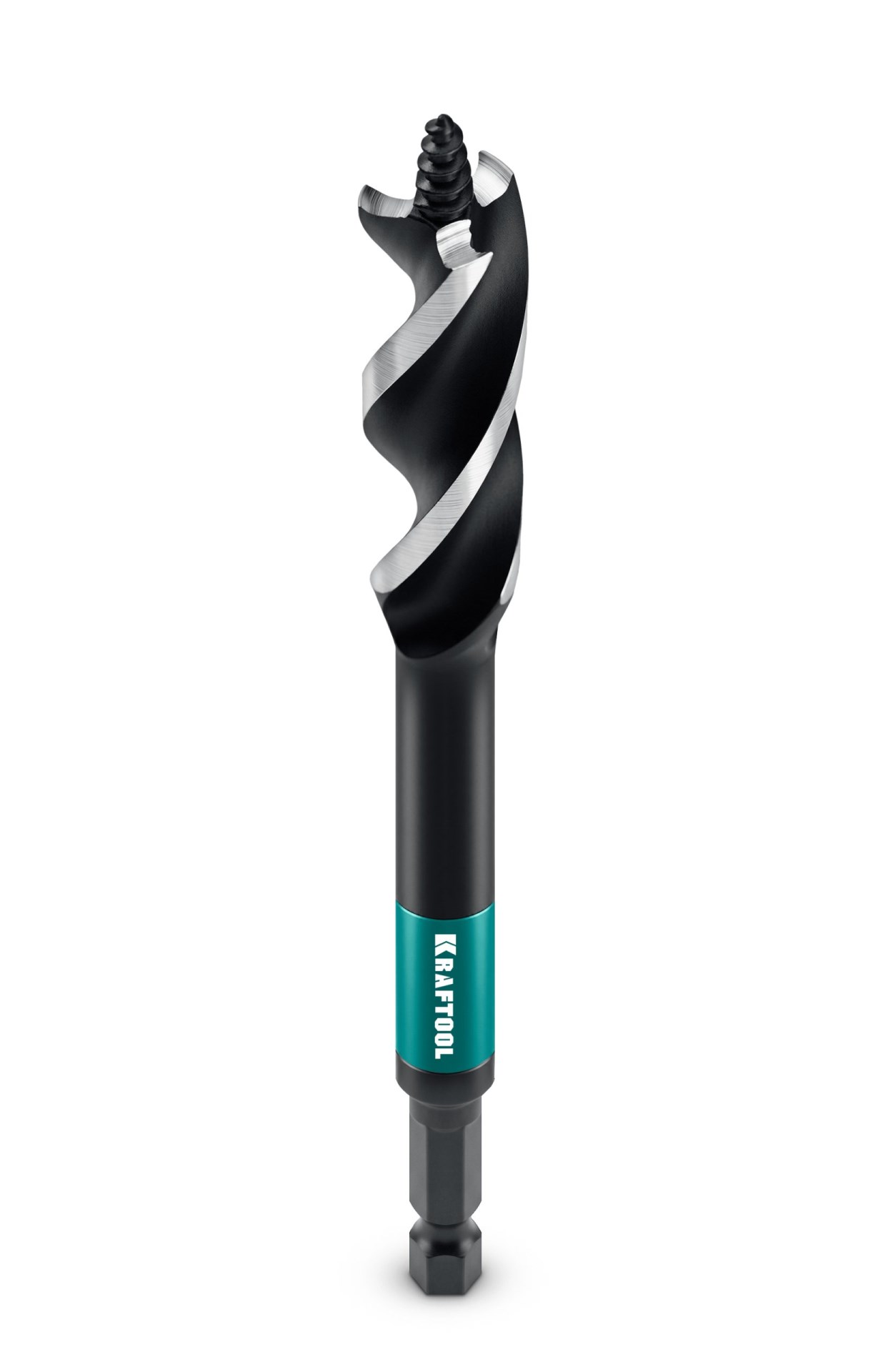 KRAFTOOL 3-Wave d14 мм, трехзаходное сверло по дереву с резьбовым центрующим острием (29513-14)