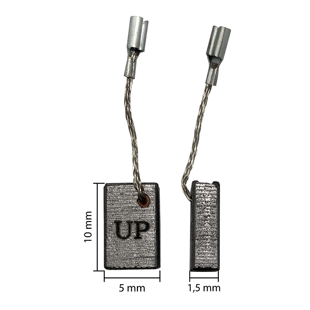 Щетка графитовая UNITED PARTS для METABO WE9-125Q (аналог 316046900)  5х10х15,5мм, пар