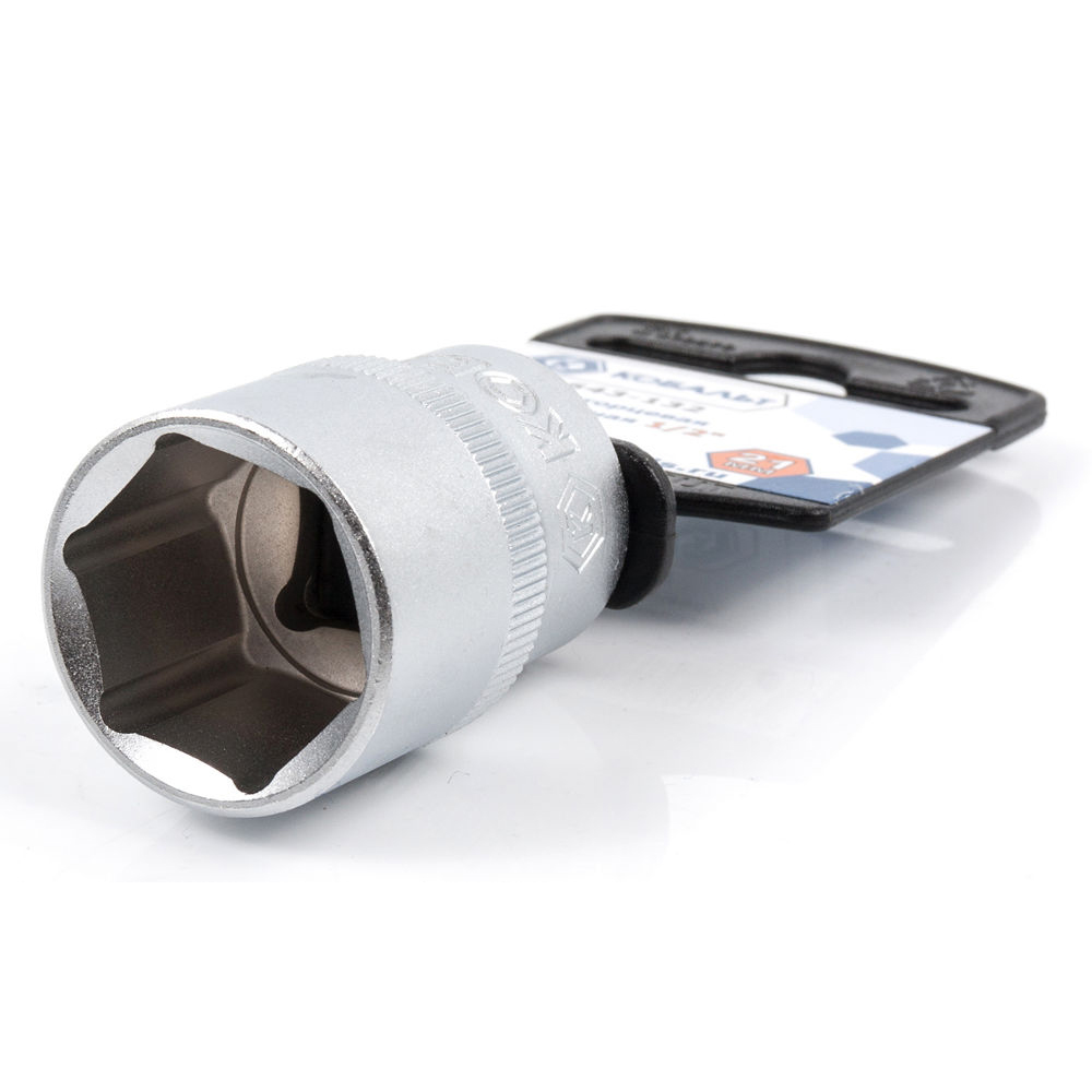 Головка торцевая КОБАЛЬТ 1/2", 21 мм, Cr-V(1 шт.) подвес