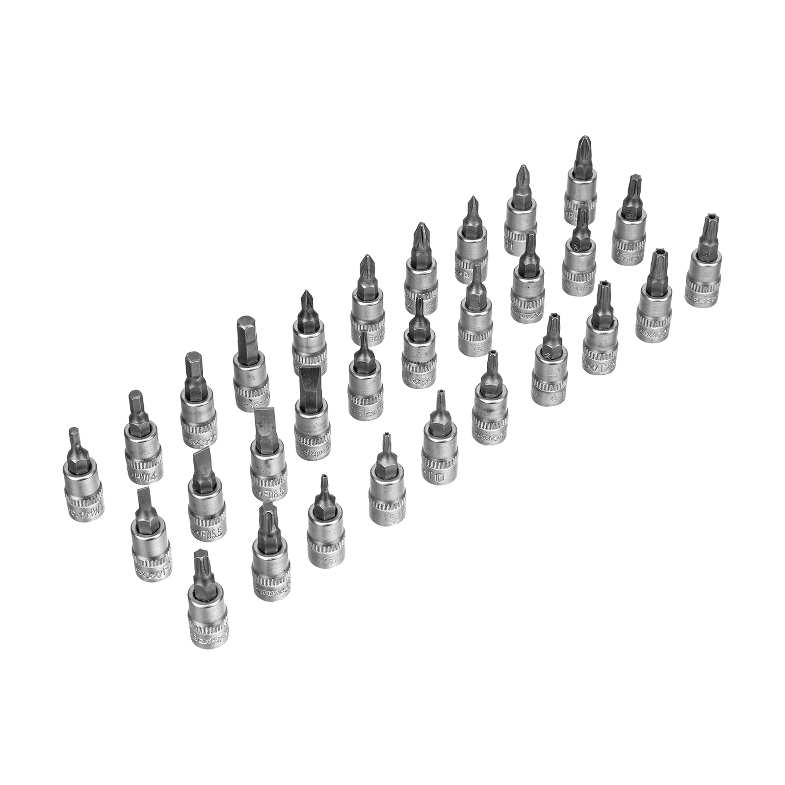 Набор инструментов, 1/2", 3/8", 1/4", пластиковый кейс 215 предм. Сибртех