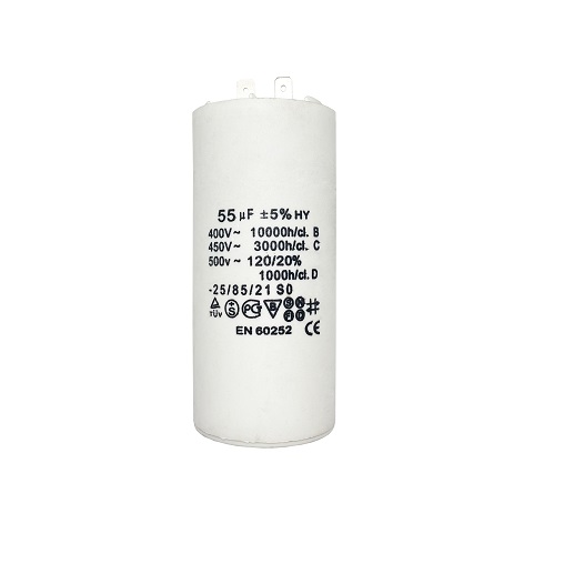 Конденсатор UNITED PARTS CBB60, 55 мкФ, 450В, 2 клеммы (90-0983), шт