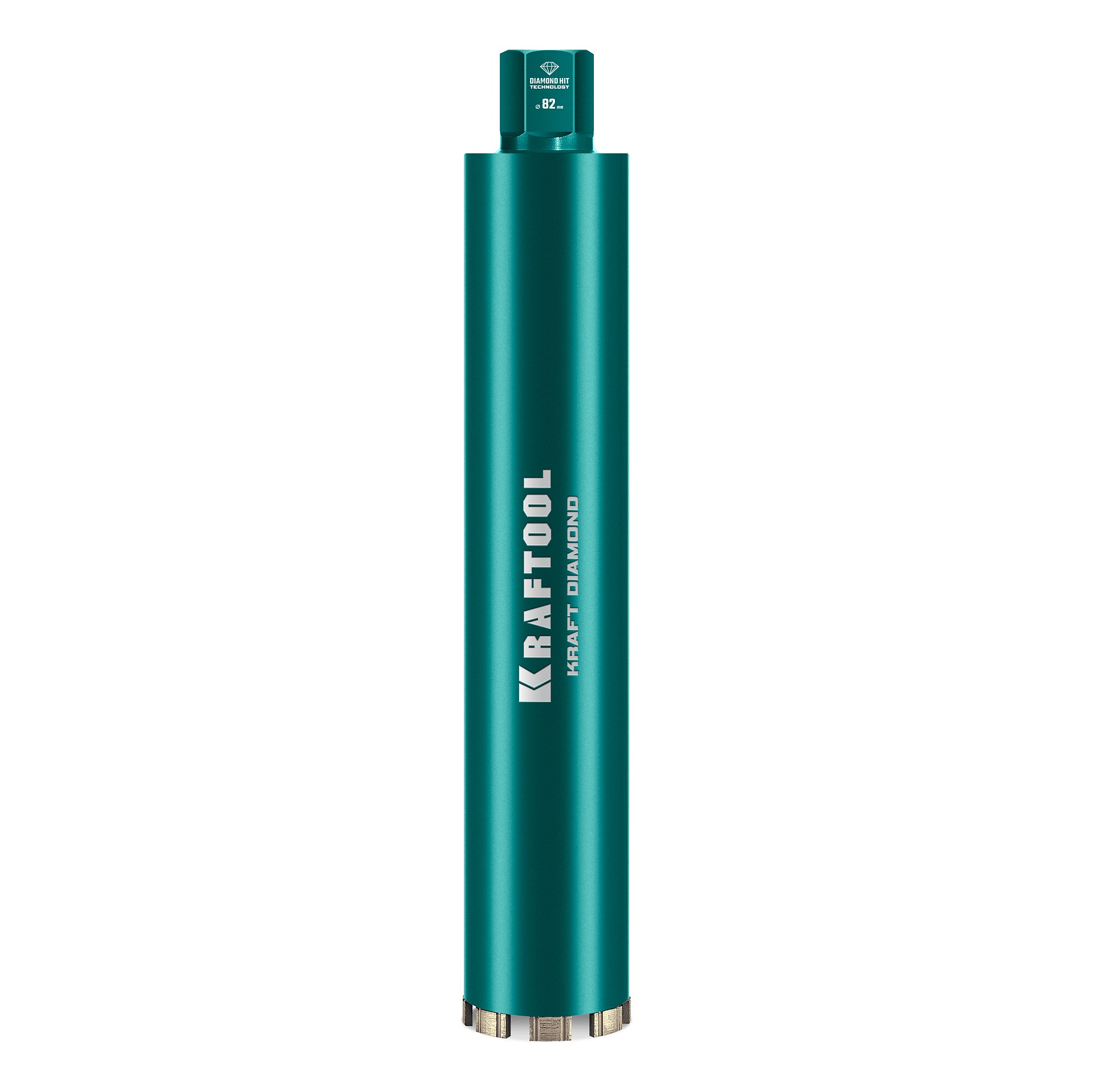 KRAFTOOL DIAMOND 82 мм (450 мм, 1 1/4″, лазерная сварка, сухое сверление с микроударом), алмазная коронка по железобетону (29825-082)