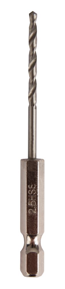 Сверло по металлу HEX 1/4" ПРАКТИКА   Р6М5 2,5 х 77 мм (1шт.) блистер