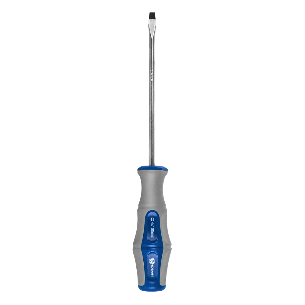 Отвёртка КОБАЛЬТ Ultra Grip SL 4,0 х 100 ммCR-V, двухкомпонентная рукоятка (1 шт.) подвес