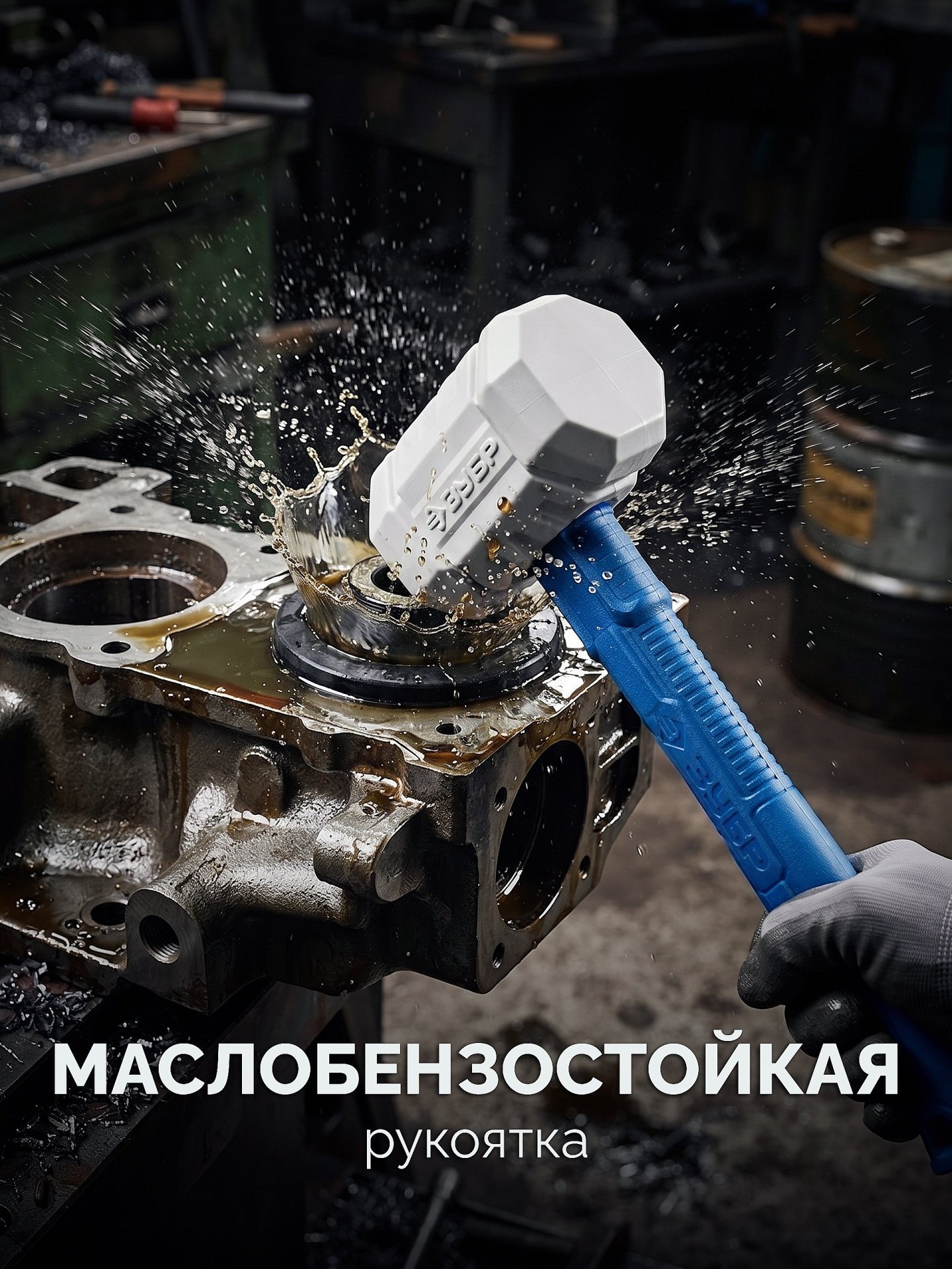 ЗУБР ТЕРМИНАТОР 900 г, белая киянка, Профессионал (20535-900)