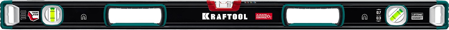 KRAFTOOL A-RATE CONTROL, 1000 мм, точность 0.3 мм/м, с зеркальным глазком, сверхпрочный магнитный уровень (34988-100)