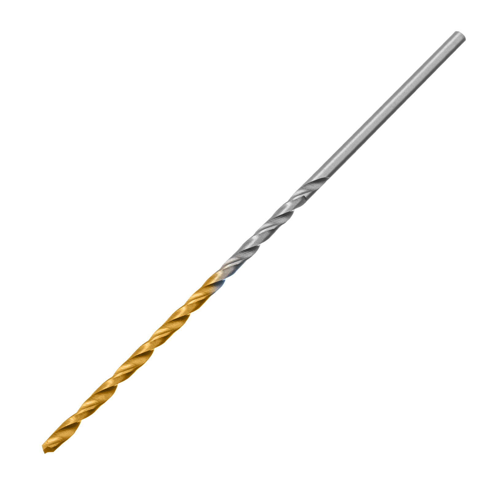 Сверло спиральное по металлу 2 х 86 мм Р6М5, Golden Tip, удлиненное, 2шт. Denzel