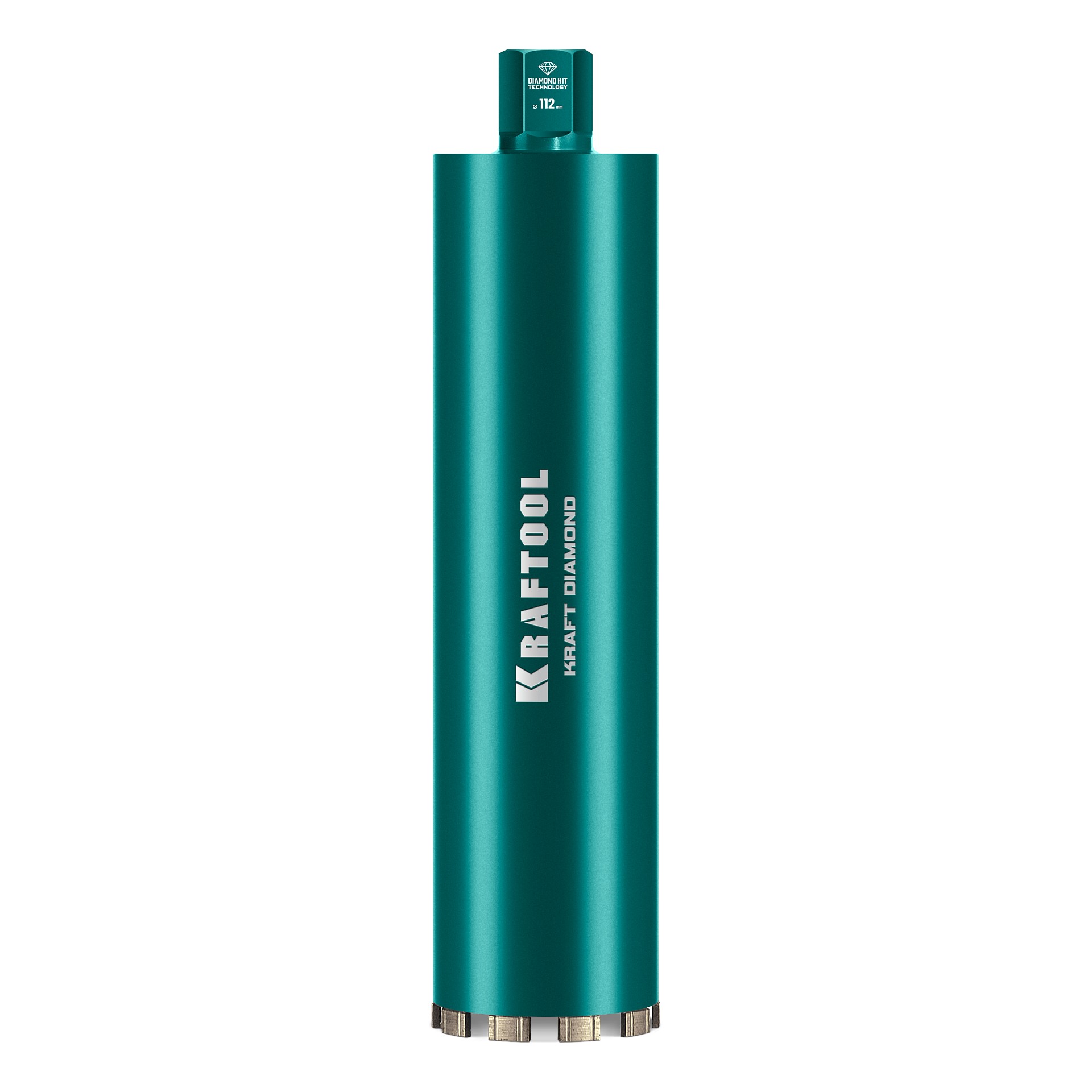 KRAFTOOL DIAMOND 112 мм (450 мм, 1 1/4″, лазерная сварка, сухое сверление с микроударом), алмазная коронка по железобетону (29825-112)