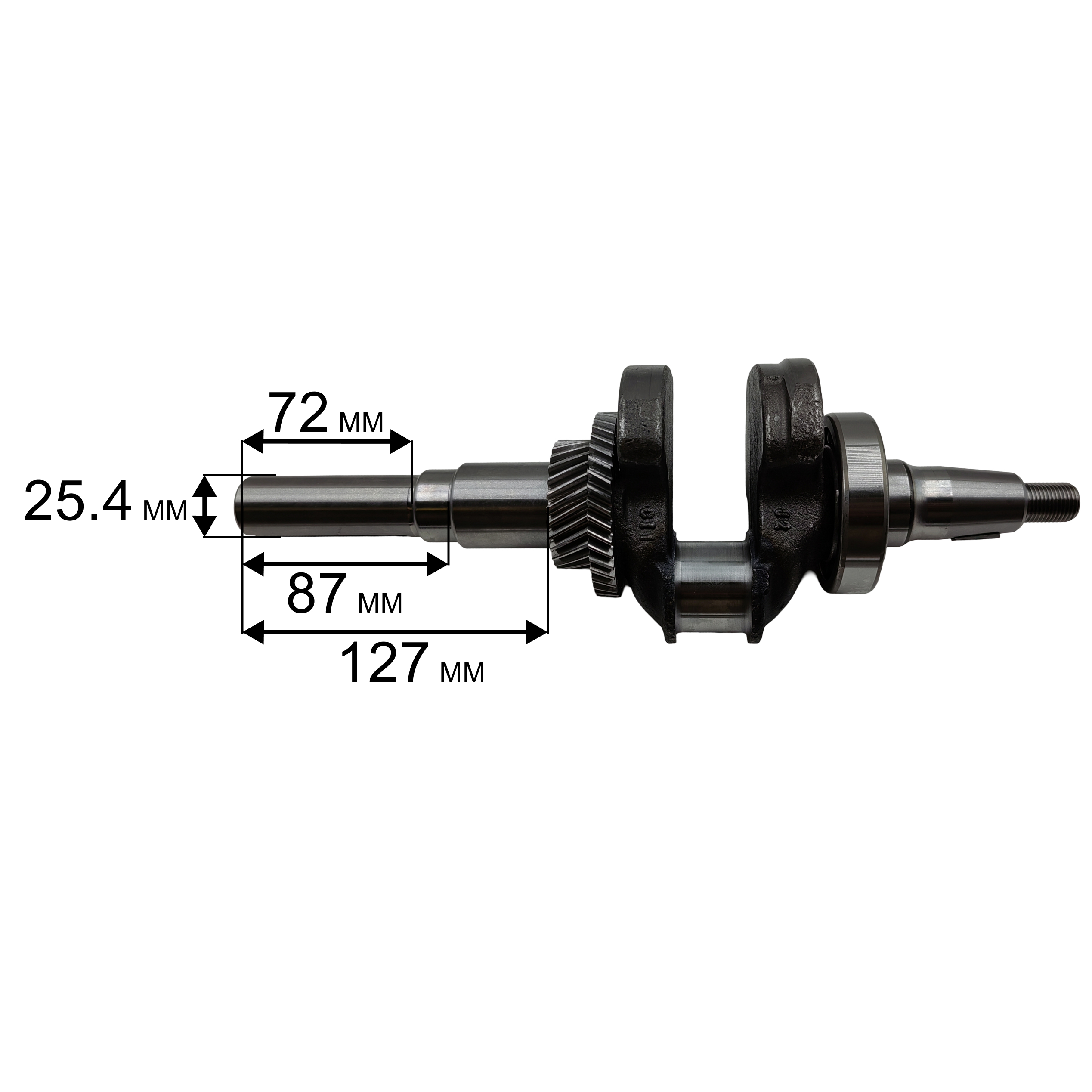 Коленвал DDE AP190F вылет вала -шпонка / для помы PTR80K ( с мотором AP190F) 33/d25 (20011-00049-00), шт