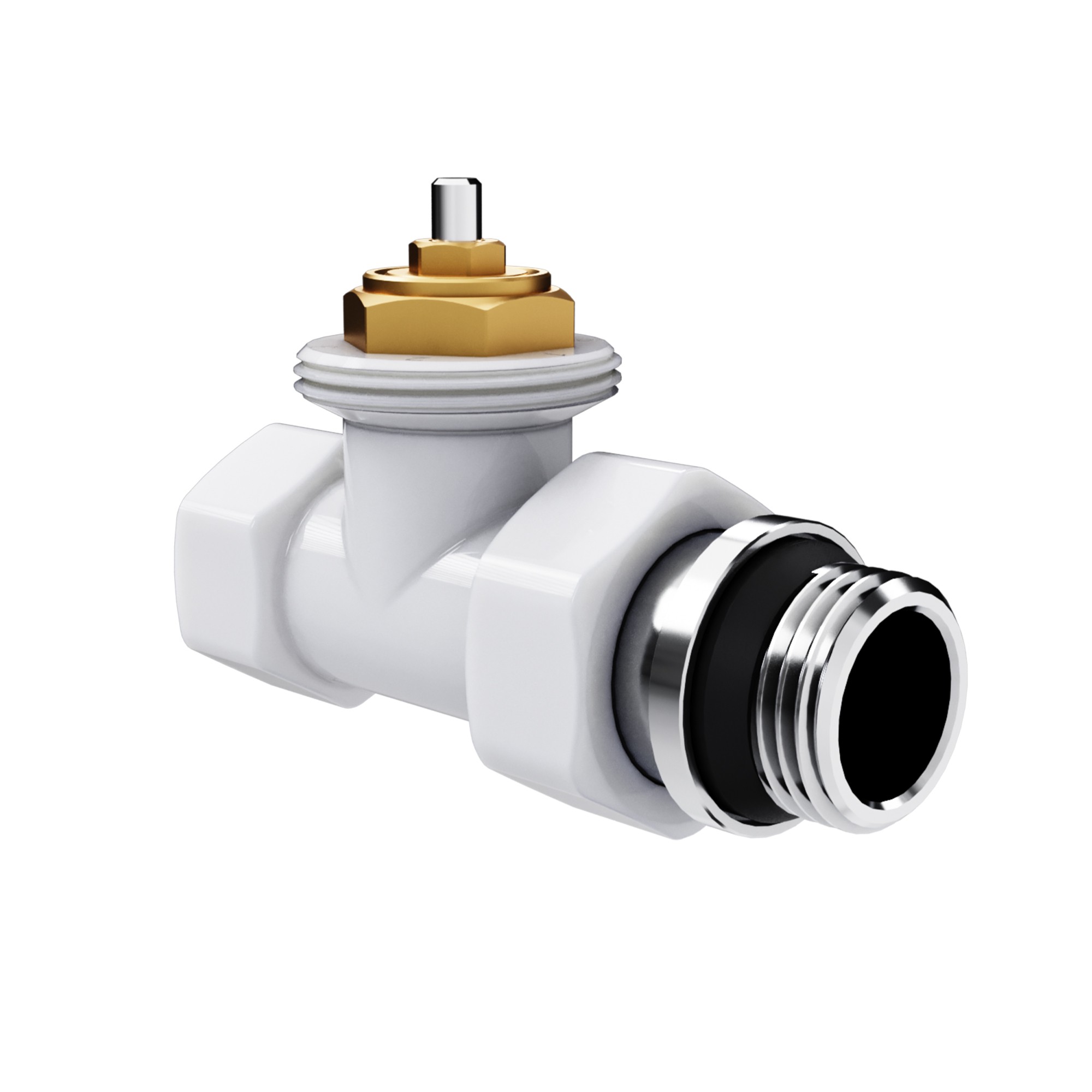 Набор термостатический прямой Royal Thermo Design 1/2"М30х1,5 (Белый)