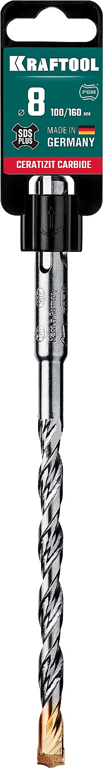 KRAFTOOL Ceratizit Carbide, 8 х 160 мм, SDS-plus бур (29320-160-08)