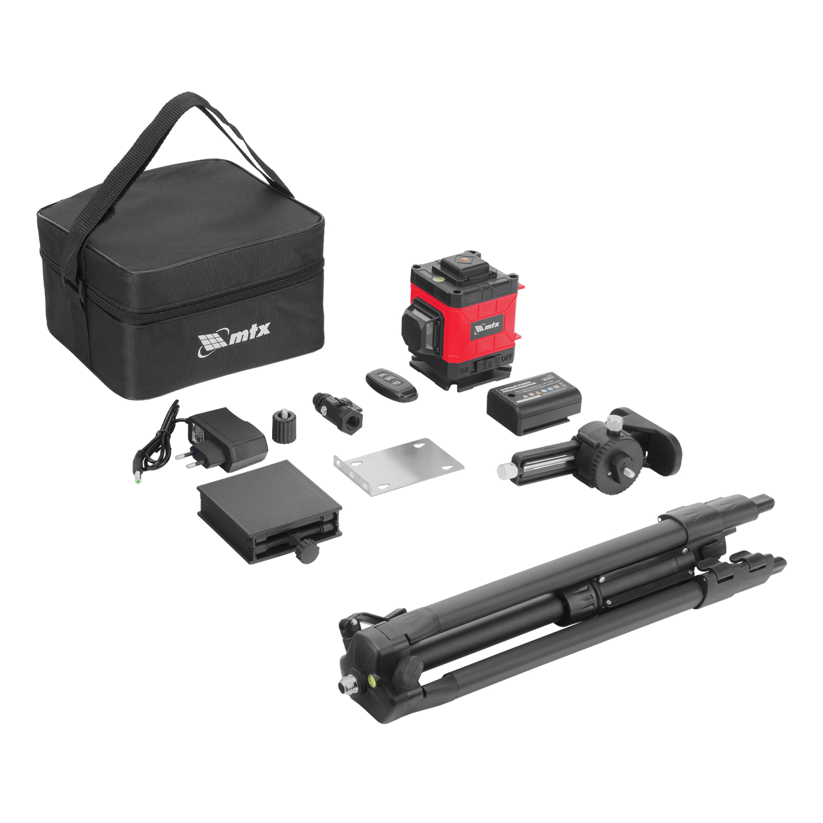 Лазерный уровень м-призм. ML 360-3 Pro SET, 30 м, акк. Li 3000 мАч, состоит из 2 частей// MTX