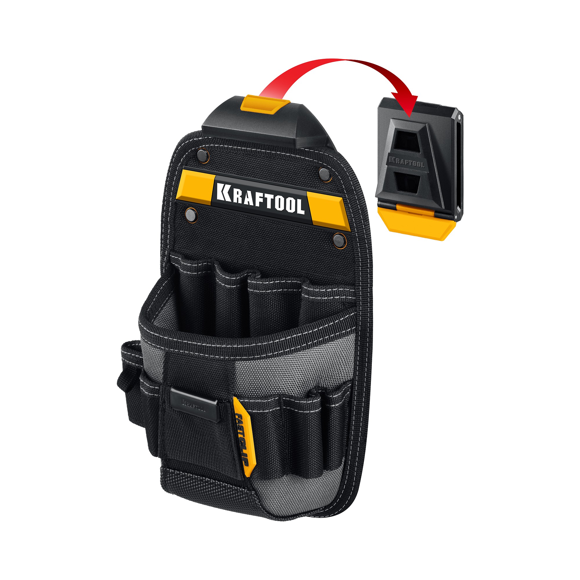 KRAFTOOL KP-11 поясная сумка с быстросъёмным креплением FastClip, 170 х 360 мм (38777)