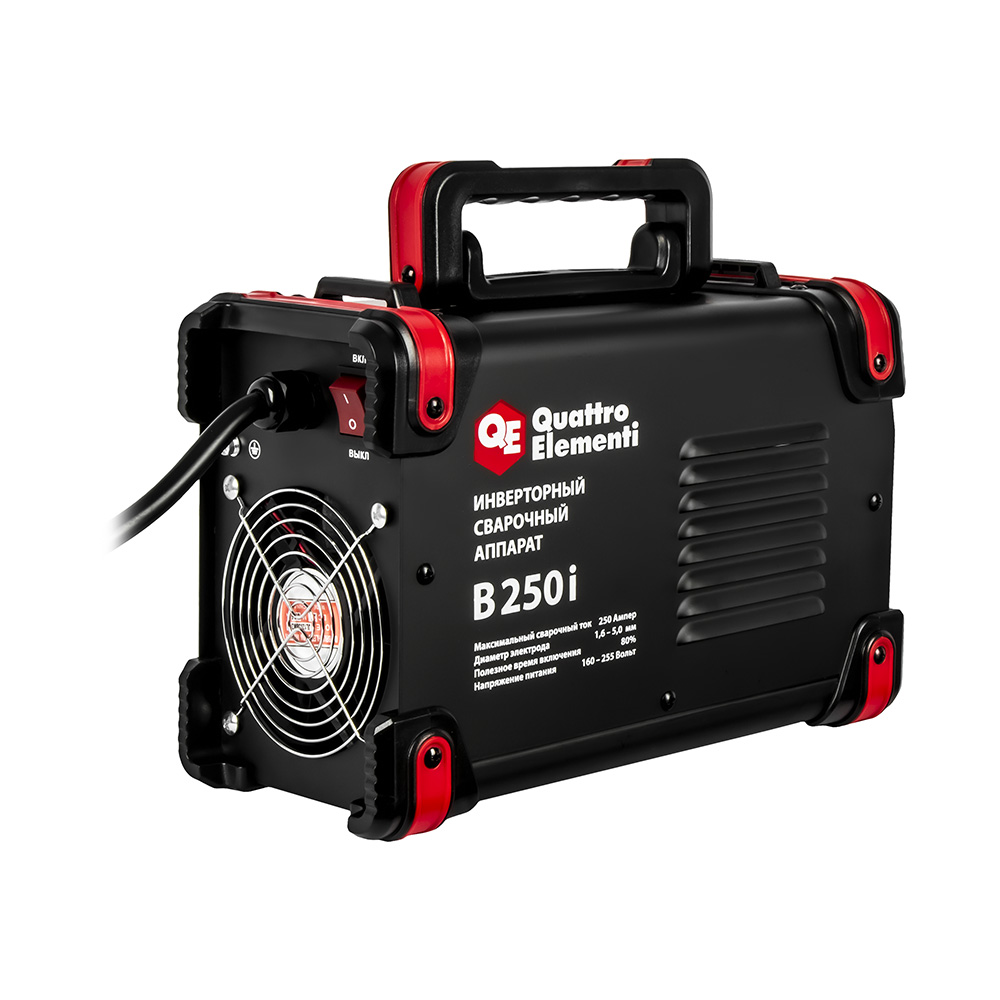 Аппарат электродной сварки QUATTRO ELEMENTI B 250i (250 А, электроды до 5.0 мм, LED дисплей, TIG-Lift) (922-654), шт