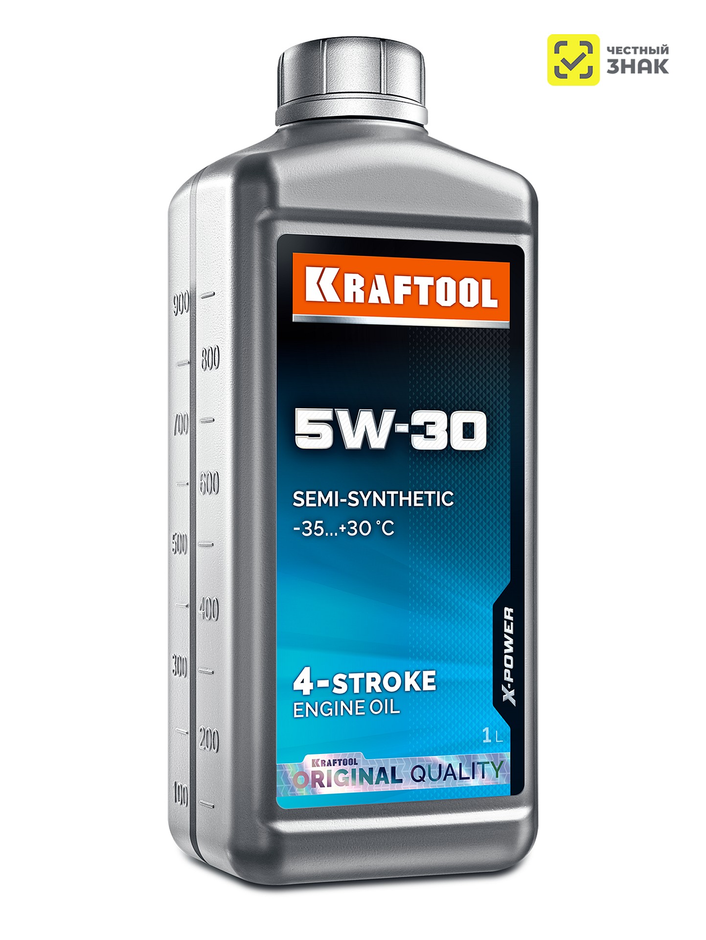 KRAFTOOL 5W-30, 1 л, зимнее полусинтетическое масло для 4-тактных двигателей (41514-1)