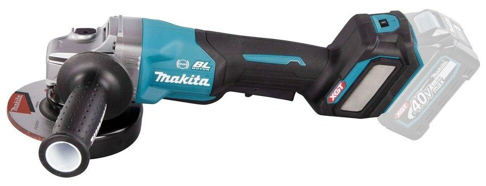 Шлифмашина аккумуляторная угловая MAKITA GA029GZ (XGT BL 40В, 125 мм, 3000-8500 об/мин, клавиша, кожух, эл.тормоз, XPT, AFT, плавный пуск, а, шт