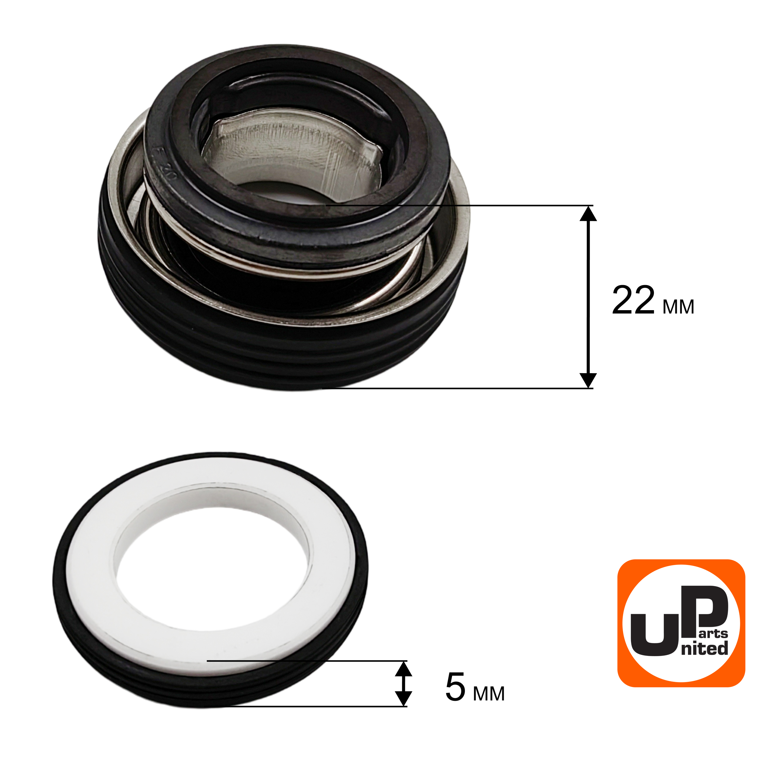 Сальник механический UNITED PARTS для грязевой мотопомпы PTR/GTP80, набор, шт