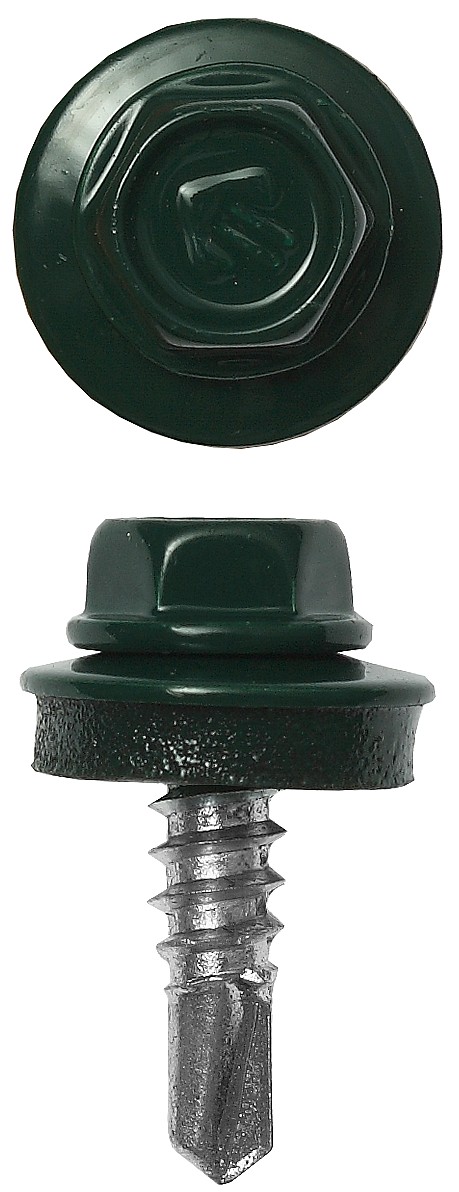 ЗУБР СКМ 6005, 25 х 5.5 мм, зелёный насыщ., 1800 шт (10,4 кг.), кровельный саморез, Профессионал (4-300310-55-025-6005)