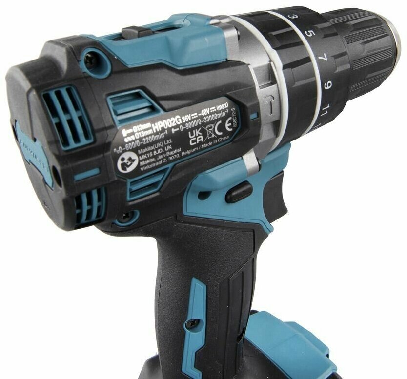 Дрель аккумуляторная ударная MAKITA HP002GZ XGT BL 40В, 13мм, 65/30Нм (без аккум.и з/у), шт