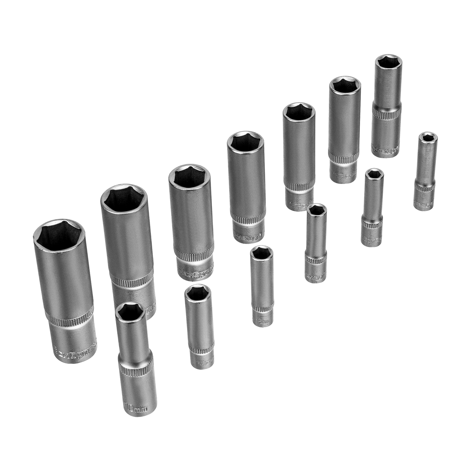 Набор инструментов, 1/2", 3/8", 1/4", пластиковый кейс 160 предм. Сибртех
