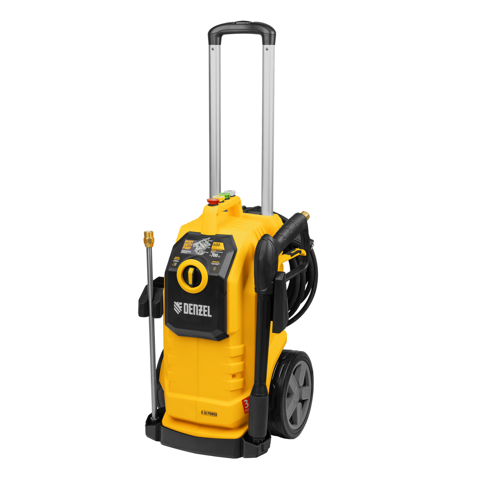 Моечная машина высокого давления K 50 Power, 2100 Вт, 150 бар, 600 л/ч, асинх. двиг.// Denzel