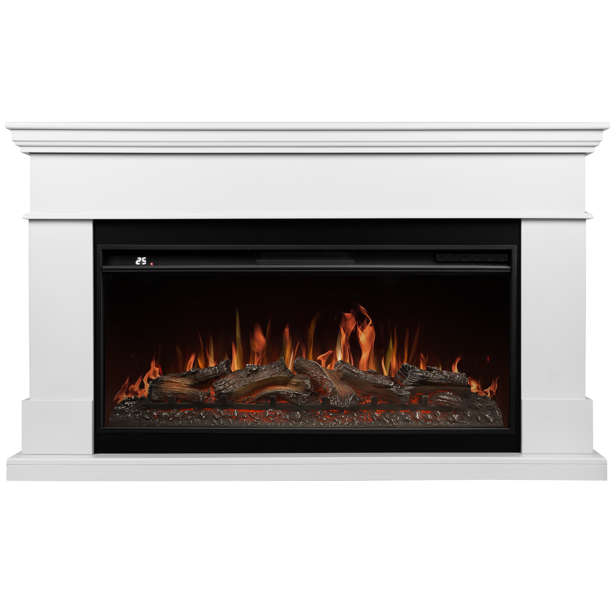 Каминокомплект: Очаг Royal Thermo Aurora RTFP/P-AR40LS, портал California 42/40/36, белый