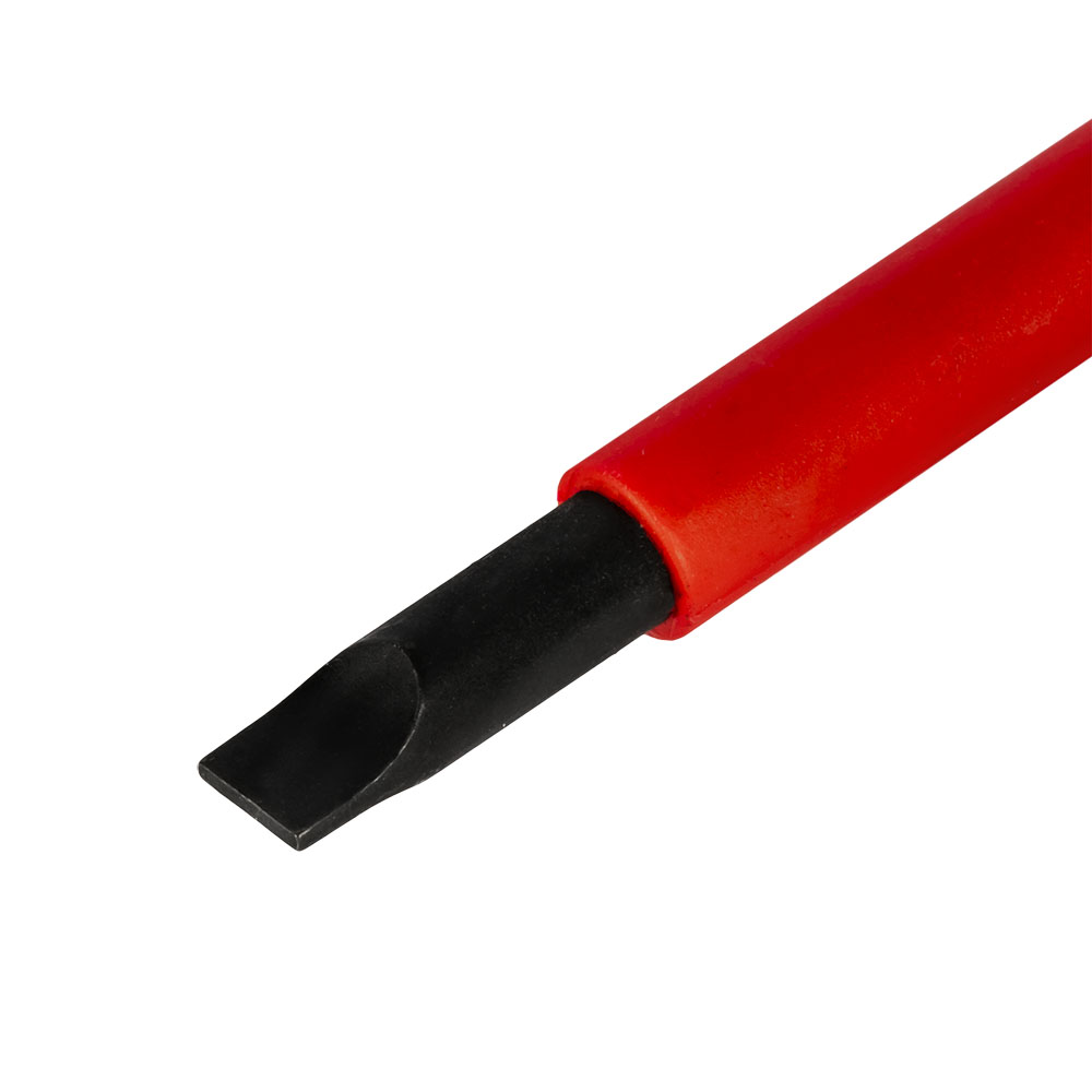 Отвертка диэлектрическая КОБАЛЬТ Ultra Grip SL 5,5 х 125 ммCR-V, двухкомпонентная рукоятка (1 шт.) подвес