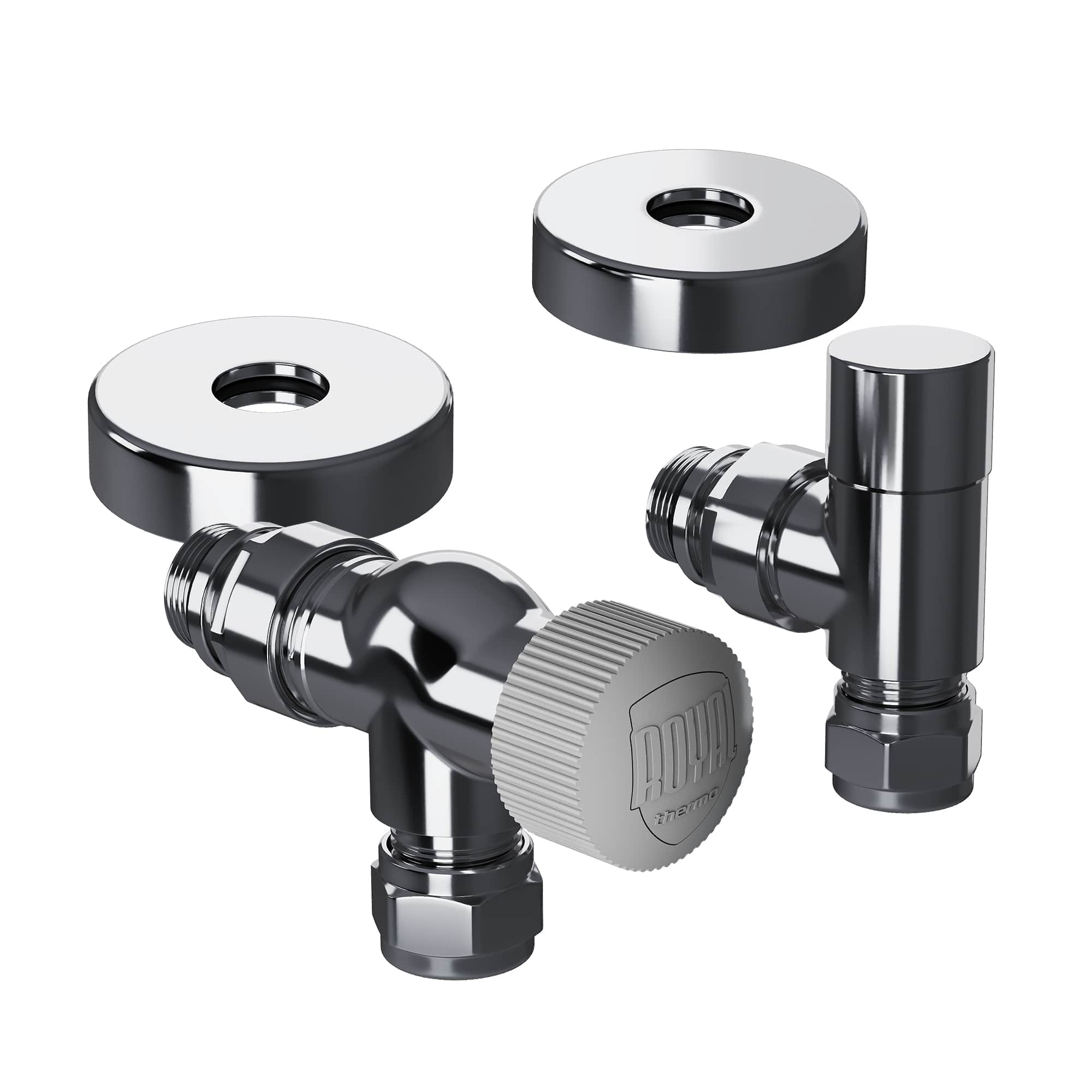 Набор термостатический осевой Royal Thermo Design Pro 15мм М30х1,5 (Хром)