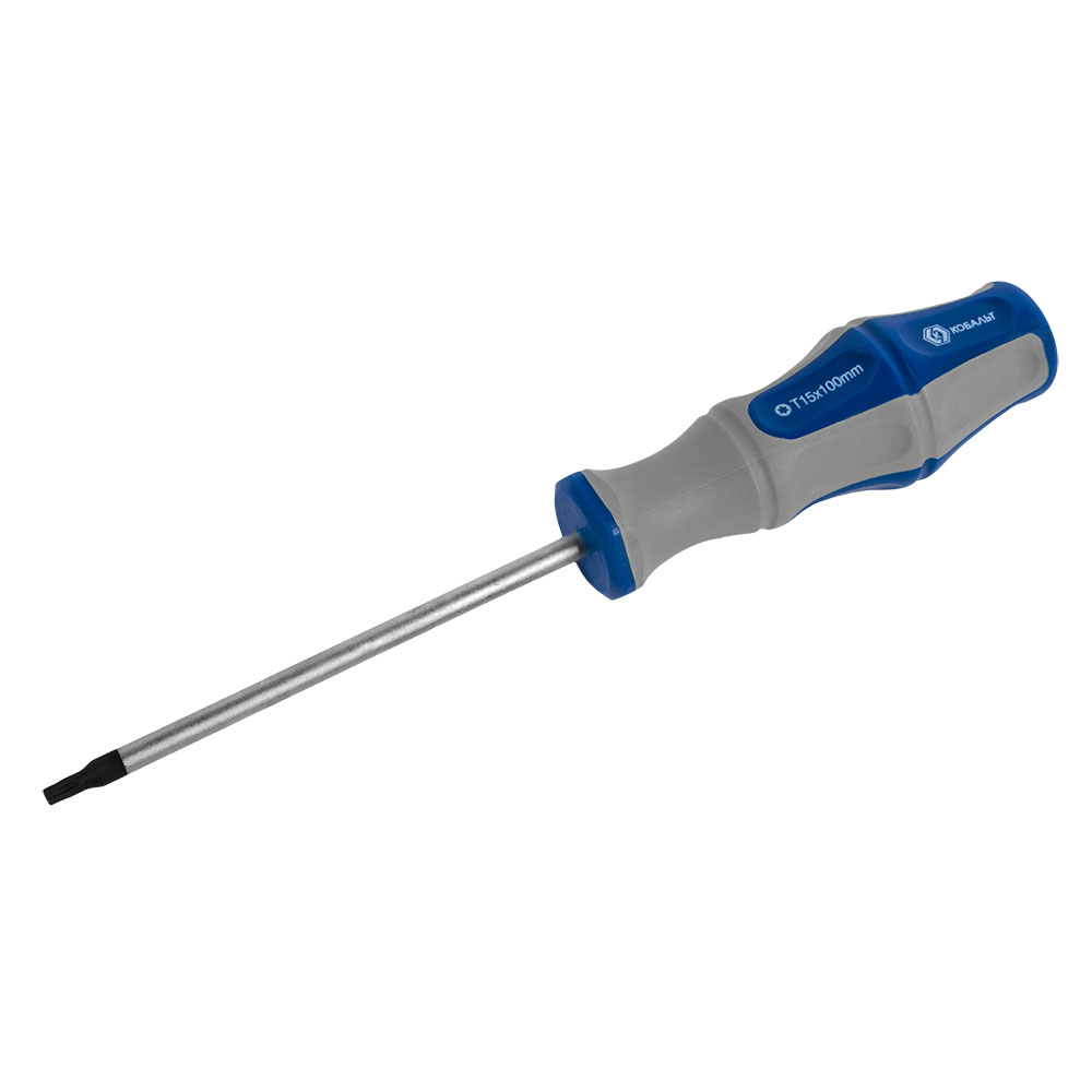 Отвертка с подвесом Torx Tamper-15х100 мм КОБАЛЬТ Ultra Grip CR-V 910-041