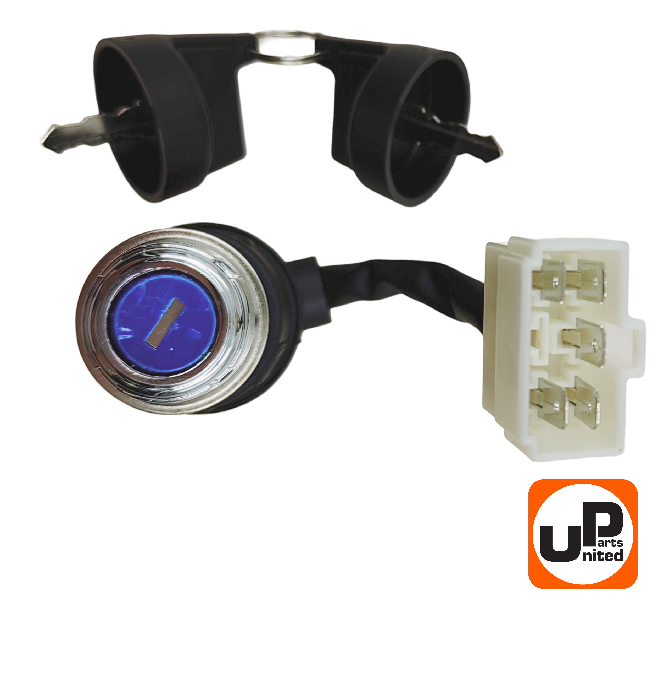 Замок зажигания UNITED PARTS универсальный, с ключом / 5 контактов (90-1042), шт