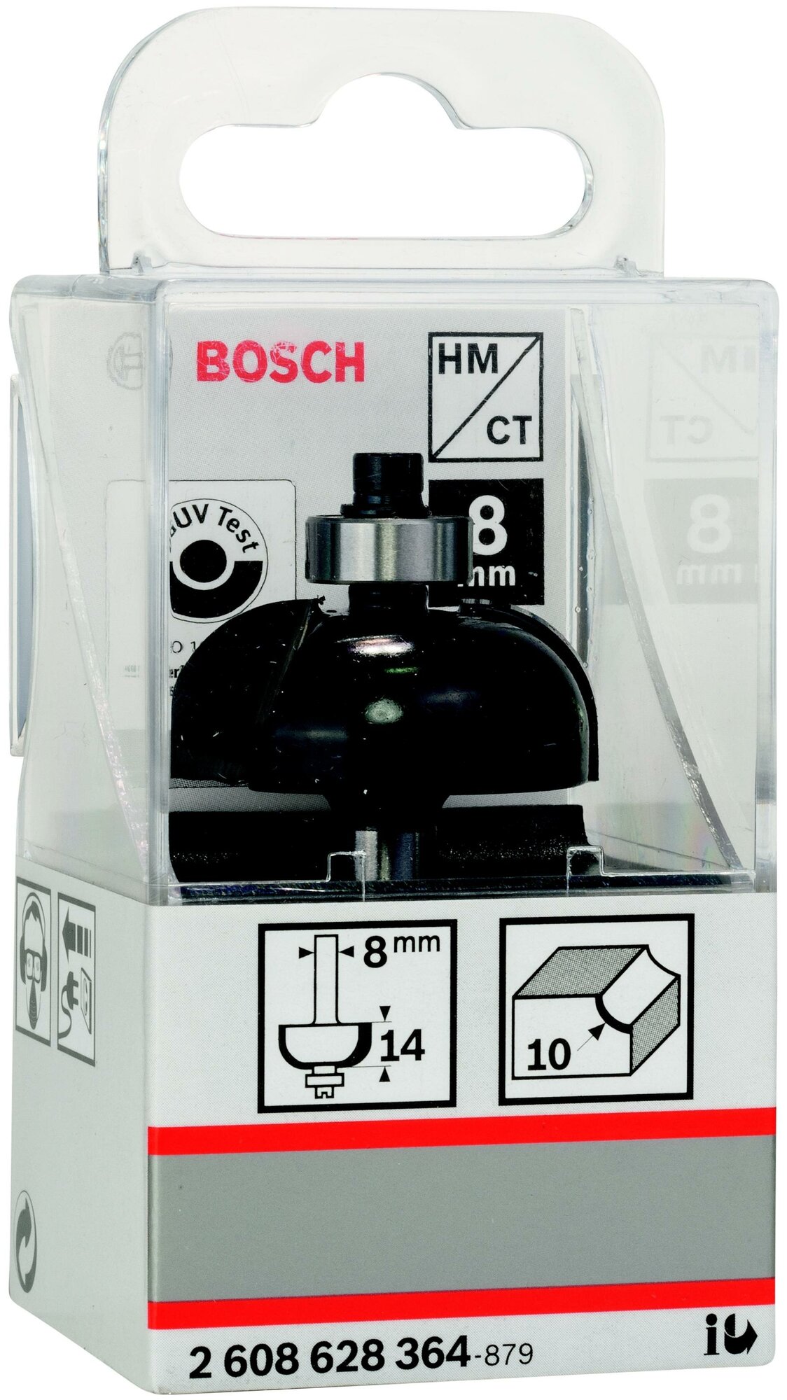 Фреза для фрезерных машин калевочная вогнутая BOSCH 32,7/14/8 мм (1 шт.) коробка (2608628364), шт