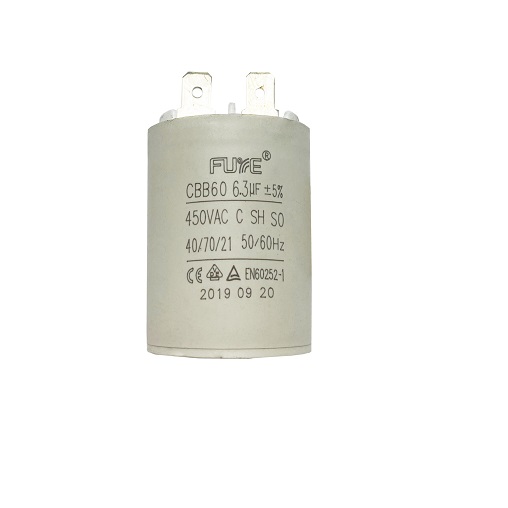 Конденсатор UNITED PARTS CBB60, 6.3 мкФ, 450В, клеммы (90-0351), шт