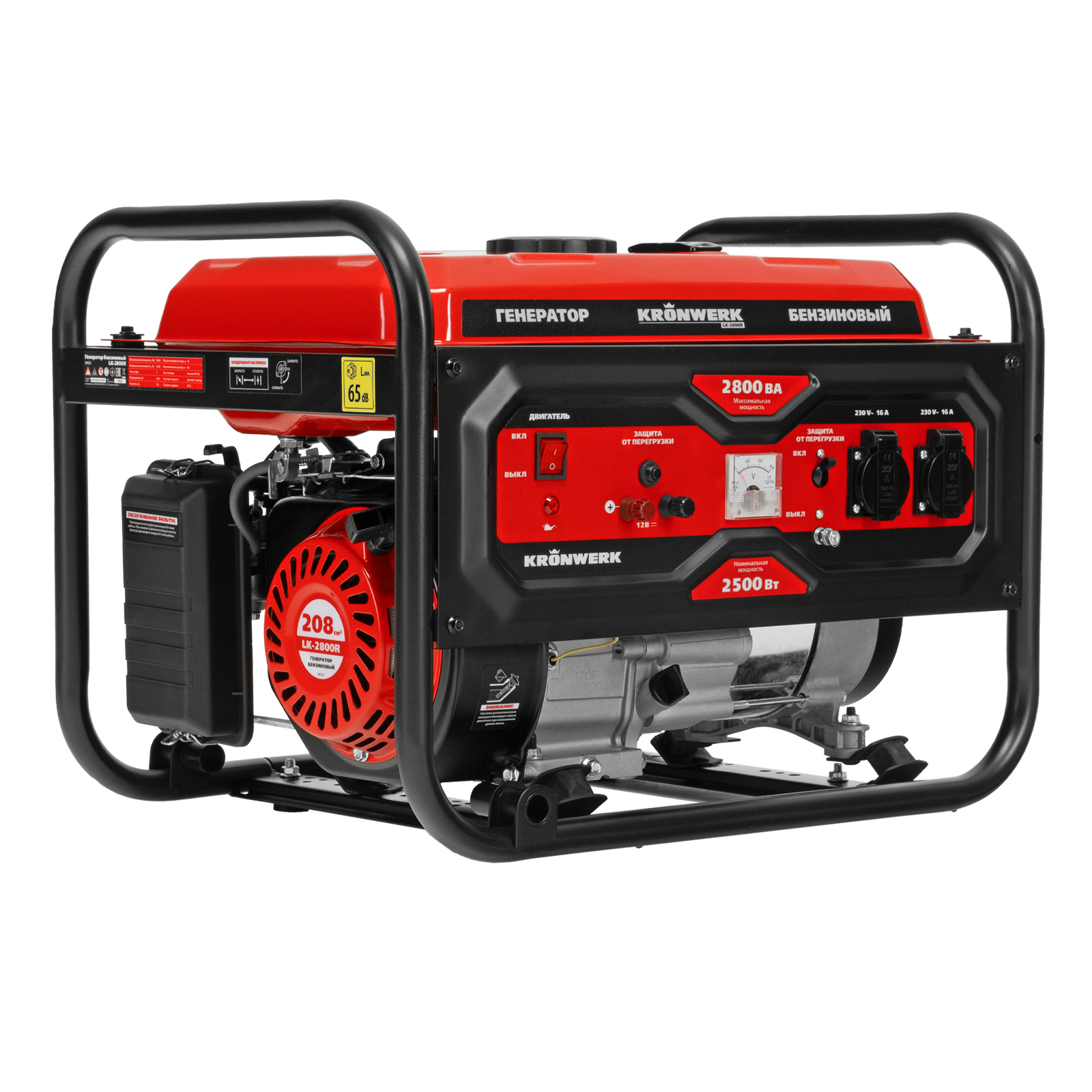 Генератор бензиновый LK-2800R, 2,8 кВт, 230В, ручной стартер Kronwerk