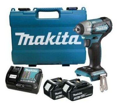 Гайковёрт аккумуляторный ударный MAKITA DTW180RFE (18 В, 180нм, 3/8", 1,5кг, 2акк.Li-ion.3Ач, кейс)