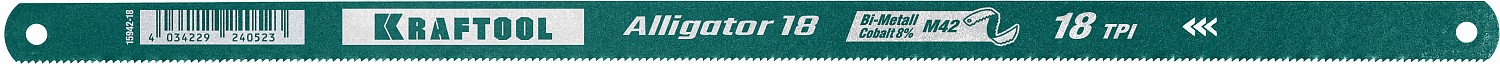 KRAFTOOL Alligator-18, 18 TPI, 300 мм, биметаллическое гибкое полотно по металлу (15942-18-1)
