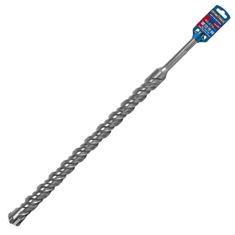 Бур SDS-MAX ПРАКТИКА  40 х  530/670мм, КВАДРО, серия Эксперт, по бетону