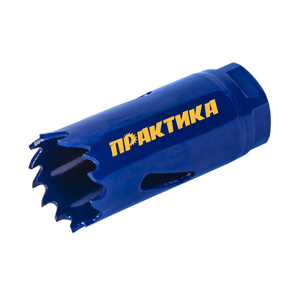 Коронка биметаллическая ПРАКТИКА  22 мм (7/8"), (1шт), клипса