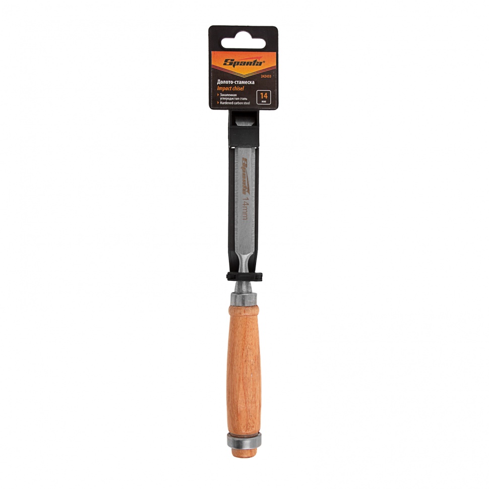 Долото-стамеска 14 мм, деревянная рукоятка Sparta