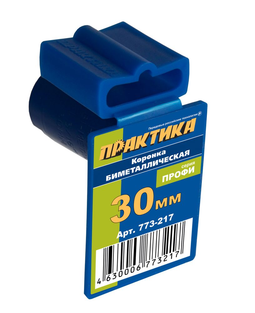 Коронка биметаллическая ПРАКТИКА  30 мм , (1шт), клипса