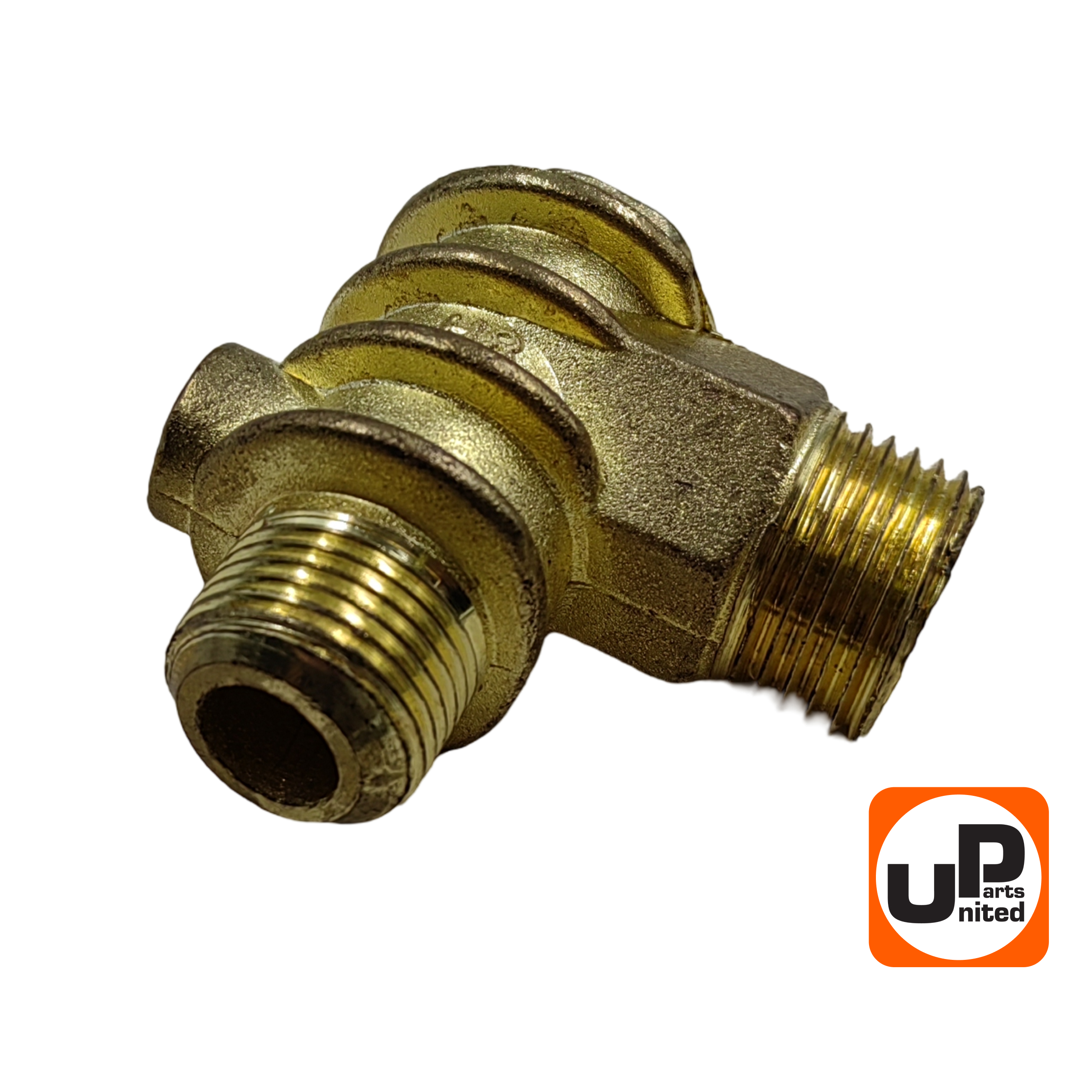 Клапан обратный UNITED PARTS для компрессора, резьба внешняя G1/2"×3/4"(19мм) × G1/8 внутренняя , шт