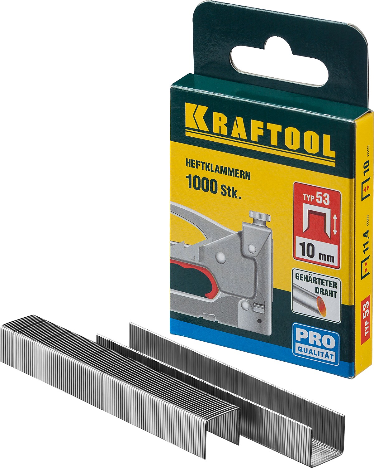 KRAFTOOL скобы тип 53 (A/10/JT21), 10 мм, калибр 23GA. 1000 шт (31670-10)