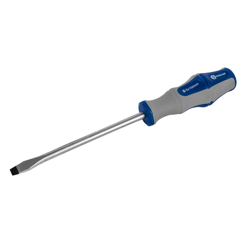 Отвёртка КОБАЛЬТ Ultra Grip SL 8,0 х 150 ммCR-V, двухкомпонентная рукоятка (1 шт.) подвес