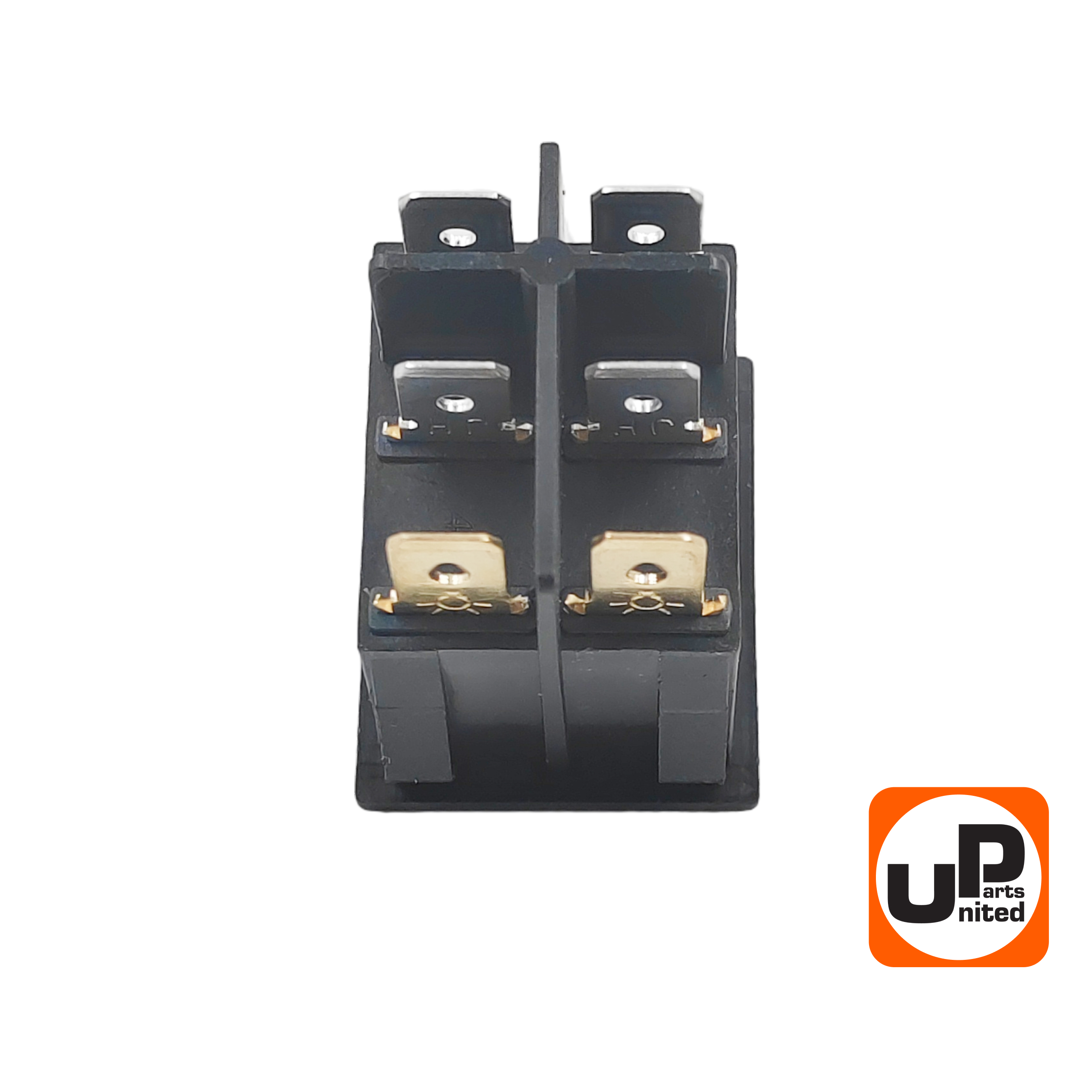 Выключатель UNITED PARTS KCD8, 250В, 16А, 6 контактов, 2 клавиши (31×25мм) (90-0253), шт