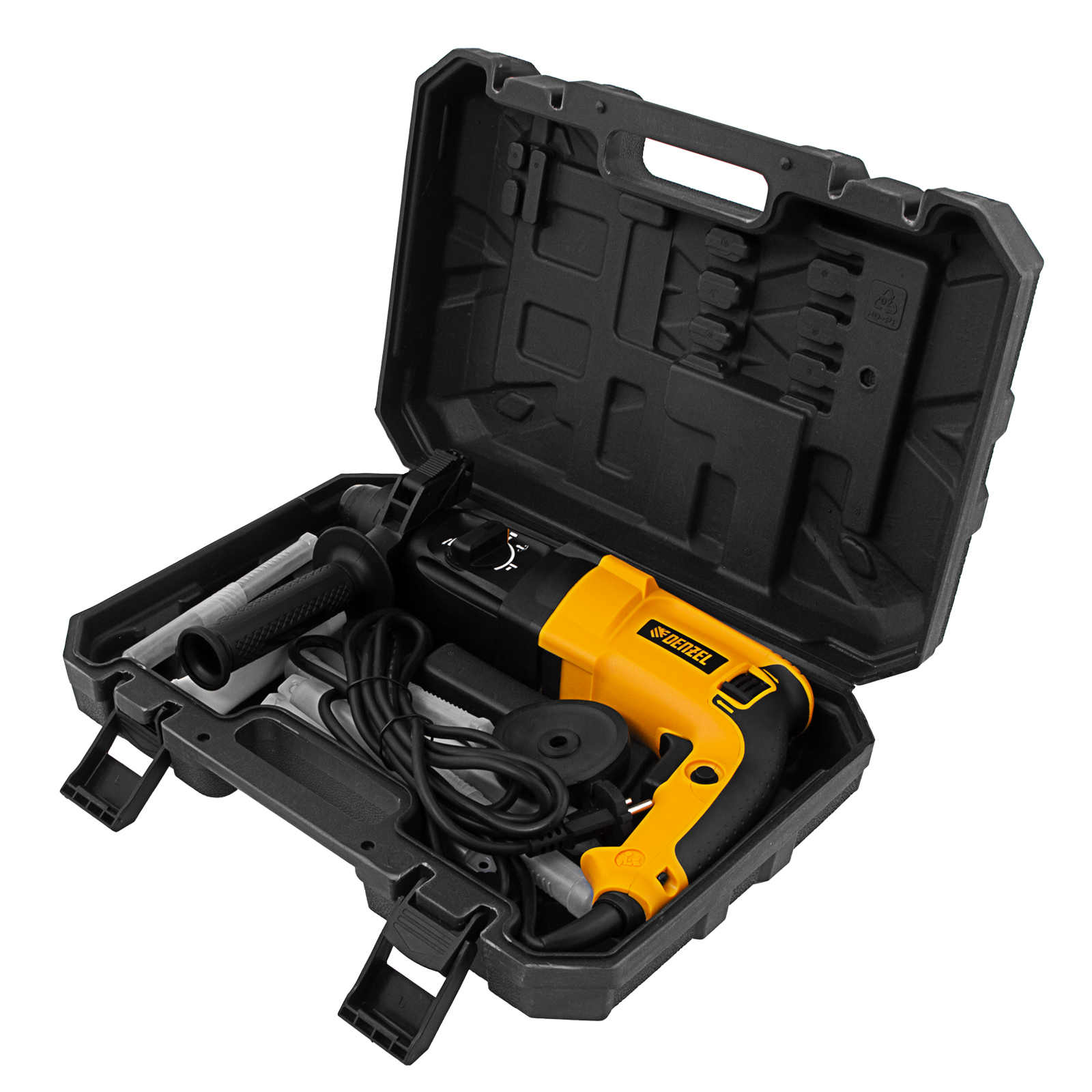 Перфоратор электрический RHH-800-26, SDS-plus, 800 Вт, 3 Дж, 3 плюс 1 реж. Denzel
